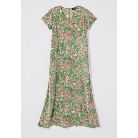 J. Jill Wearever Collection Princess-Seamed Shift Dress Green Fresco Print - Picture 1 of 8